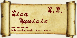 Miša Munišić vizit kartica